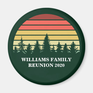 Forest Sunset Camping Trip Custom Family Wiederseh Magnet