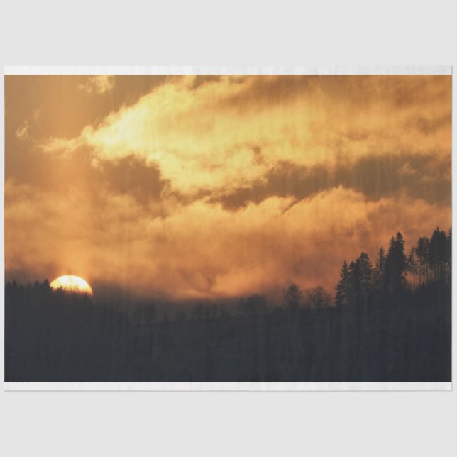 Forest Sunset Decoupage Tissue Paper Seidenpapier (Vorderseite)