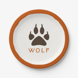 Forest Theme Birthday Party Paper Teller - Wolf