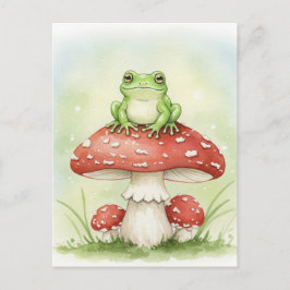 Forest Throne Frosch Pilz Postkarte Postüberquerun