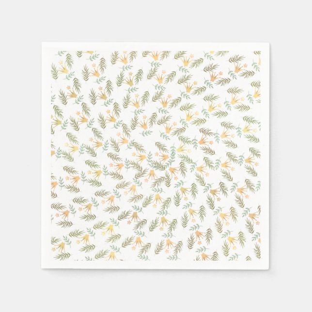 Forest Tropical Botanical Baby Dusche Party Serviette (Vorderseite)