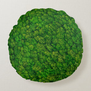 Forest view from above, aerial top view with copy  rundes kissen