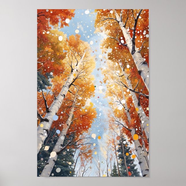 Forest Watercolor Malerei Art Print Poster (Vorne)