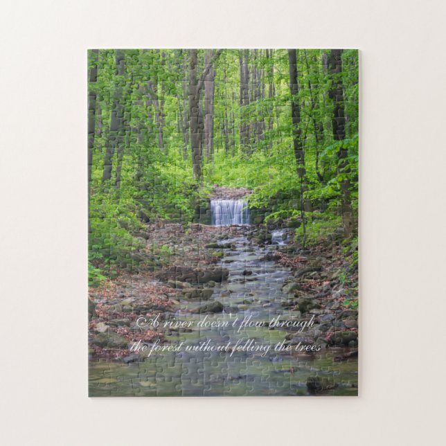 Forest waterfall  puzzle (Vertikal)