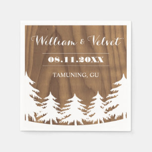 Forest Wedding Napkins Serviette