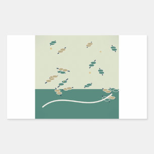 Forest Whimsy sanfte Waldmagie Rechteckiger Aufkleber