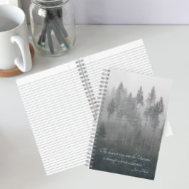 Forest Wilderness Foto mit John Muir Zitat Notizbuch