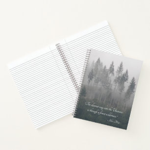 Forest Wilderness Foto mit John Muir Zitat Notizbuch