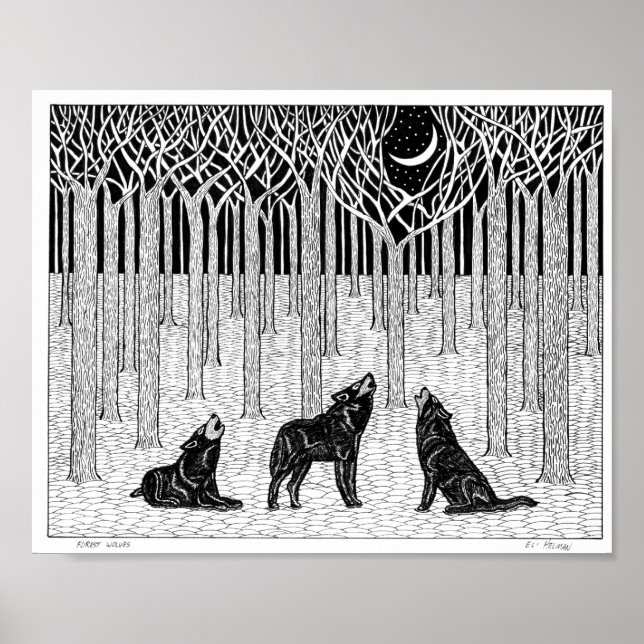Forest Wolves Poster (Vorne)