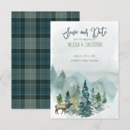 Forest Wonder Rustic Rettete unser Datum Einladung