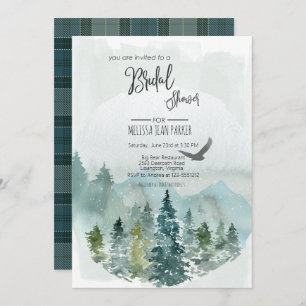 Forest Wonder Rustikale Pine Bridal Dusche Einladu Karte