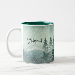 Forest Wonder Wedding Memory Bridesmaid Zweifarbige Tasse