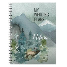Forest Wonder Wedding Planner Name Notebook Notizblock