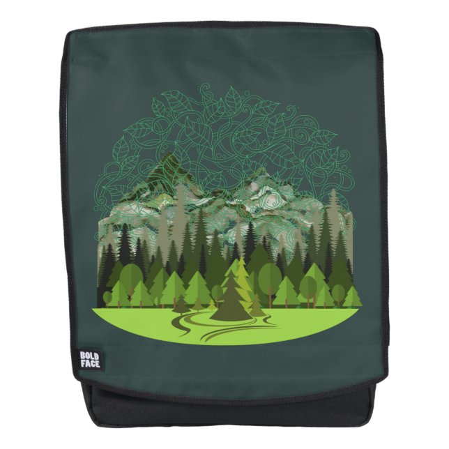 Forest, Wood, Nature Rucksack (Vorderseite)