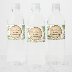 Forest Woodland Animal Baby Dusche Personalisiert Wasserflaschenetikett