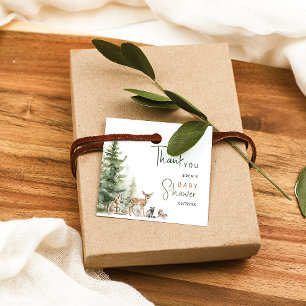 Forest Woodland Animals Kinderdusche Danke Geschenkanhänger