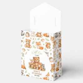 Forest Woodland Animals Wild One 1st Birthday Geschenkschachtel