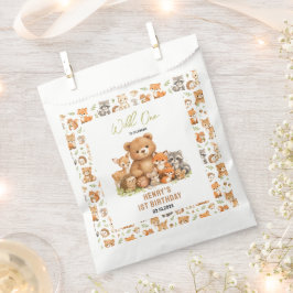 Forest Woodland Animals Wild One 1st Birthday Geschenktütchen