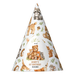 Forest Woodland Animals Wild One 1st Birthday Partyhütchen