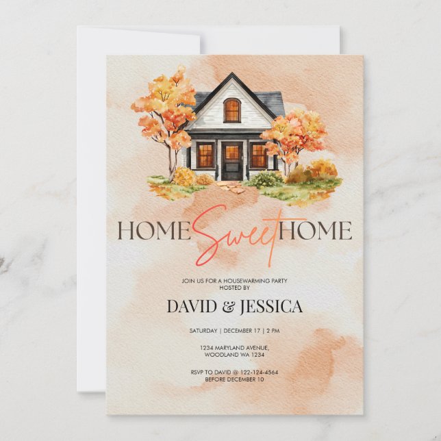 Forest Woodland Housewarming Party  Einladung (Vorderseite)