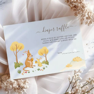 Forest Woodland Kangaroo Kinderdusche Windelwindel Begleitkarte