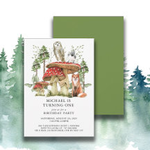 Forest Woodlands Boy Erster Geburtstag