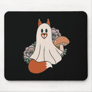 Forestcore Fox Whimsigoth Vintag Halloween Ghost Mousepad
