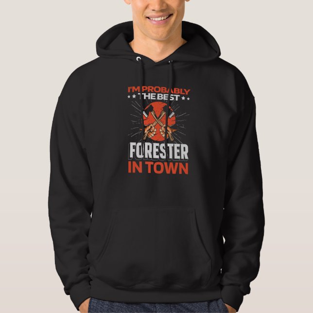 Forester Ax - Timberjack Logger Lumberjack Premiu Hoodie (Vorderseite)