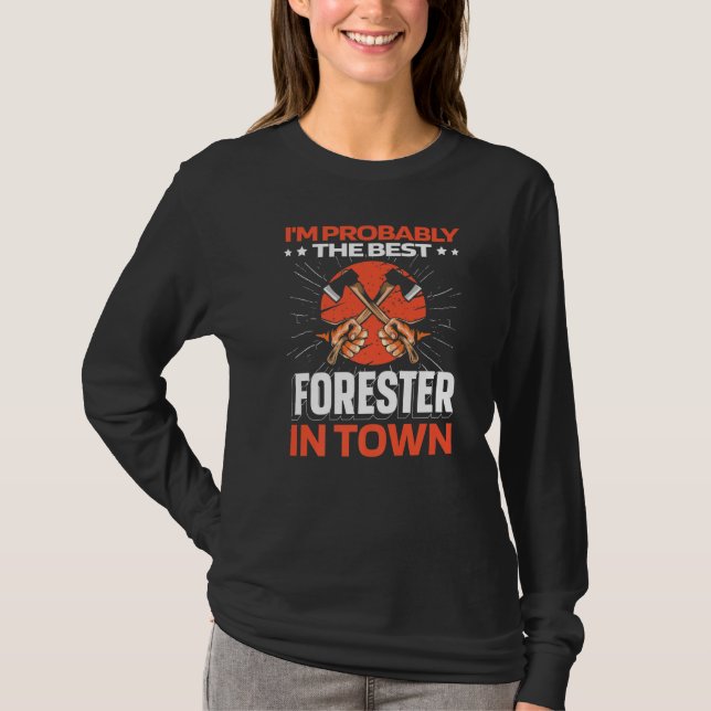 Forester Ax - Timberjack Logger Lumberjack Premiu T-Shirt (Vorderseite)