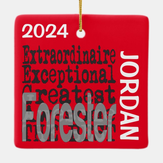 Forester Extraordinaire CUSTOM Keramikornament (Rückseite)