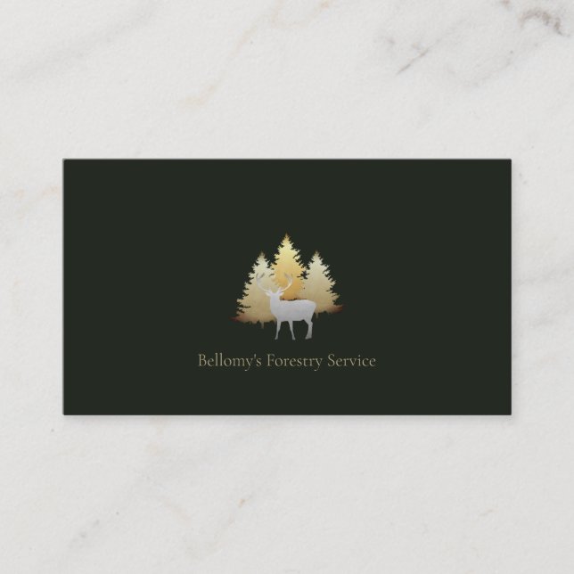 Forestry Service Business Card Visitenkarte (Vorderseite)