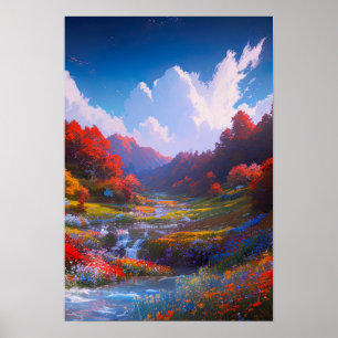 Forest's Colorful Symphony Poster