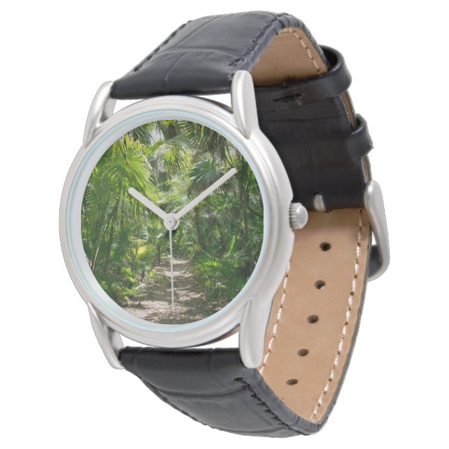 Forests Tropical Rainforest Tulum Mexico Armbanduhr (Schrägansicht)