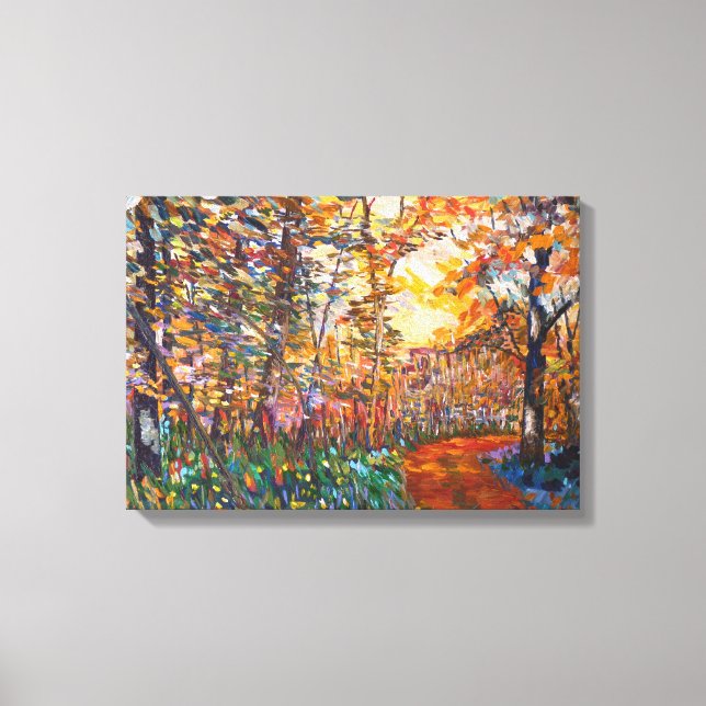 Foret im Herbst Leinwanddruck (Vorderseite)