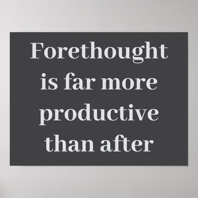 Forethought... Poster (Vorne)