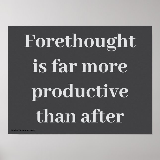 Forethought... Poster (Vorne)