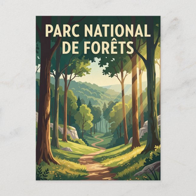 Forêts Nationalpark Frankreich Postkarte (Vorderseite)