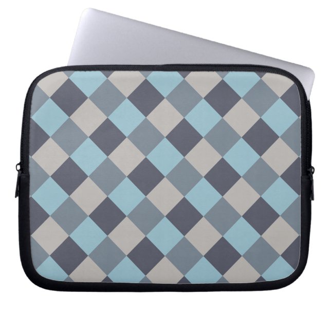 Foreut Blue Gray Cotton Seed Checkerboard Laptopschutzhülle (Vorderseite)