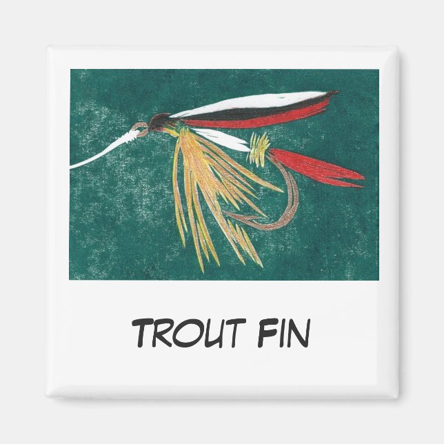 "Foreut Fin" Fishing Art Magnet (Vorne)