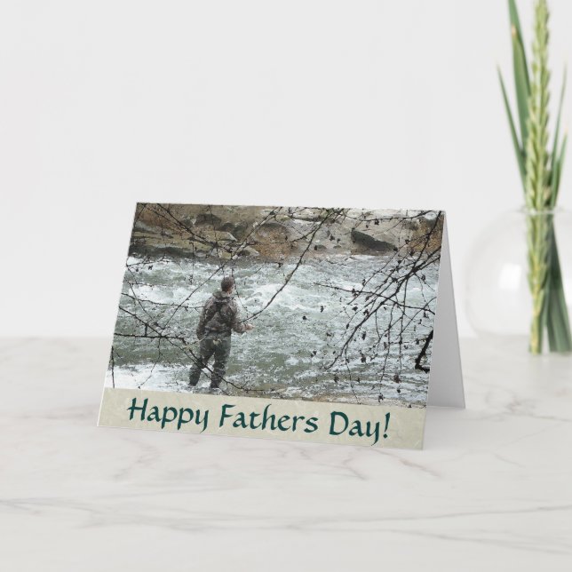 Foreut Fisherman Fathers Day Card Karte (Vorderseite)