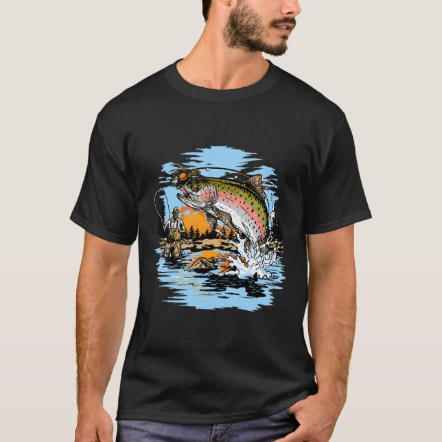 Foreut Fishing Print T-Shirt (Vorderseite)