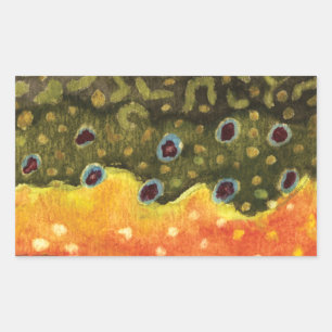 Foreut Fishing Rechteckiger Aufkleber