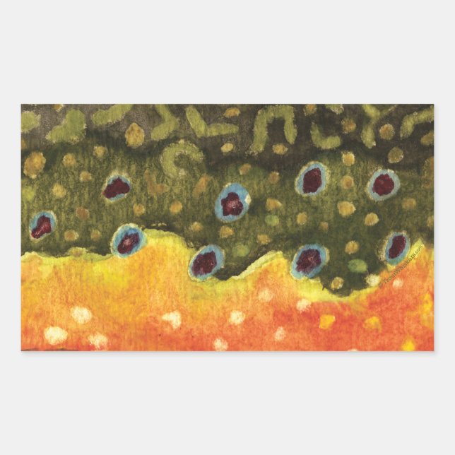 Foreut Fishing Rechteckiger Aufkleber (Vorderseite)