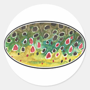 Foreut Fly FIshing Runder Aufkleber