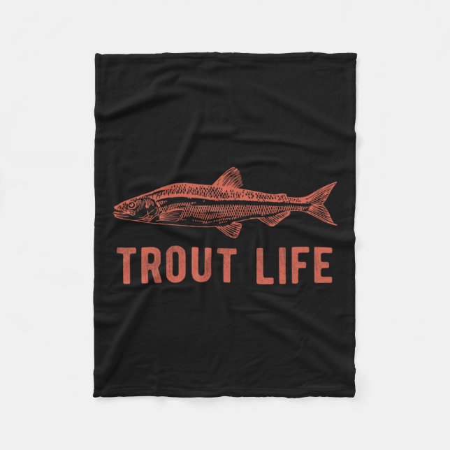 Foreut Life Fishing Novelty Fisherman Gift Fleecedecke (Vorderseite)