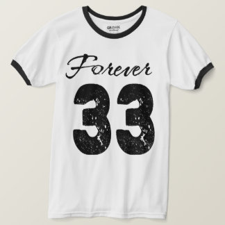 Forever 33 Vintage Zahlendesign T-Shirt