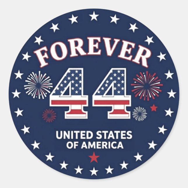 Forever 44 Classic Rund Sticker (Vorderseite)