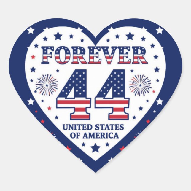 Forever 44 Herz Sticker (Vorderseite)