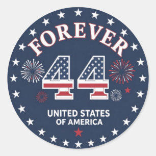 Forever 44 Klassischer Rund Sticker
