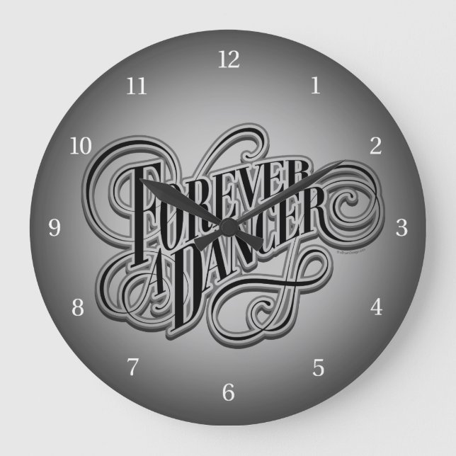 Forever A Dancer Große Wanduhr (Vorderseite)